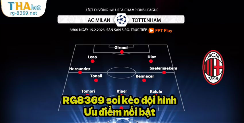 RG8369 soi kèo đội hình – Ưu điểm nổi bật